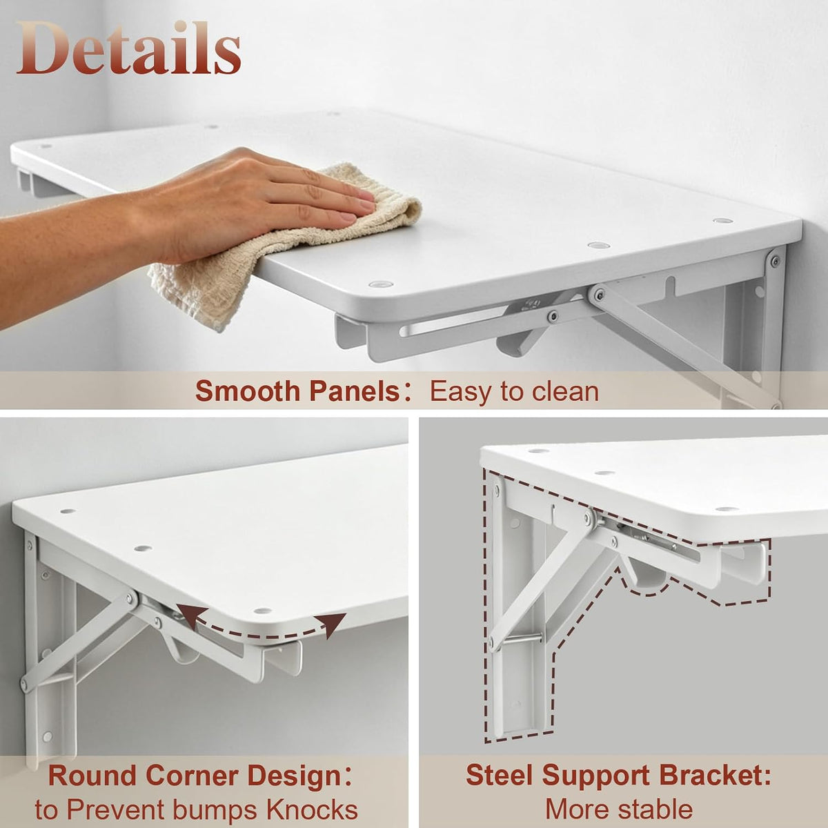 Folding Shelf Wall Mounted for Small Space,