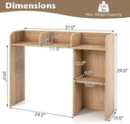 Tangkula Desktop Bookshelf, Countertop Storage Hutch - Image 3