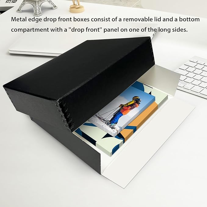 Lineco Museum Archival Storage Box, 16.75x20.75x3 in. Drop Front Design. - Image 3