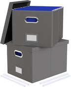 2 Pack File Storage Organizer, Portable File Box by Oterri
