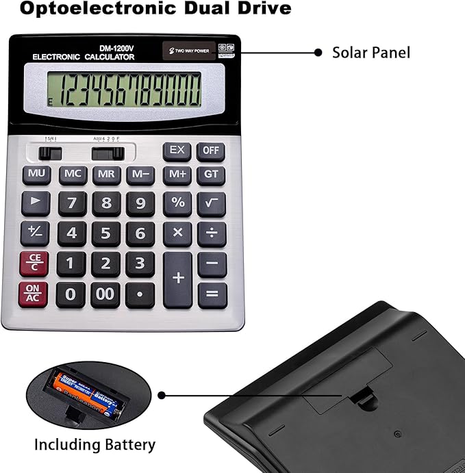 YEBMoo 12 Digit Desktop Calculator - Image 6
