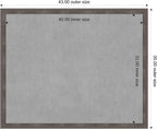 Amanti Art Grey Framed Magnetic Board 35x43 X-Large Vision Board - Image 3