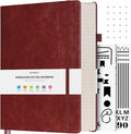OFFIGIFT Dotted Journal Notebook, 312 Numbered Pages Large B5 Hardcover Leather by OFFIGIFT
