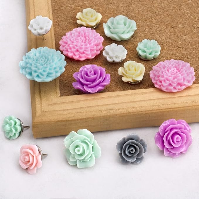 72PCS Push Pins Cute Cat Thumb Tacks Decorative Push Pins Wood Pin Board Tacks - Image 5