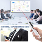 White USB C Presentation Clicker, Volume Control Wireless Presenter, RF 2.4GHz - Image 6