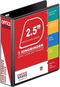 3 Ring Binder, 2.5" D-Ring, Holds 8.5" x 11" Pages, Heavy Duty Clear View Cover by Unknown