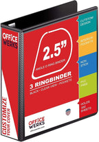 3 Ring Binder, 2.5" D-Ring, Holds 8.5" x 11" Pages, Heavy Duty Clear View Cover by Unknown