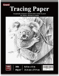 Tracing Paper for Drawing, 8.5”x11 Trace Paper, 100 Sheets Translucent Vellum by Unknown