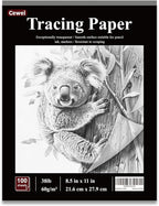 Tracing Paper for Drawing, 8.5”x11 Trace Paper, 100 Sheets Translucent Vellum by Unknown
