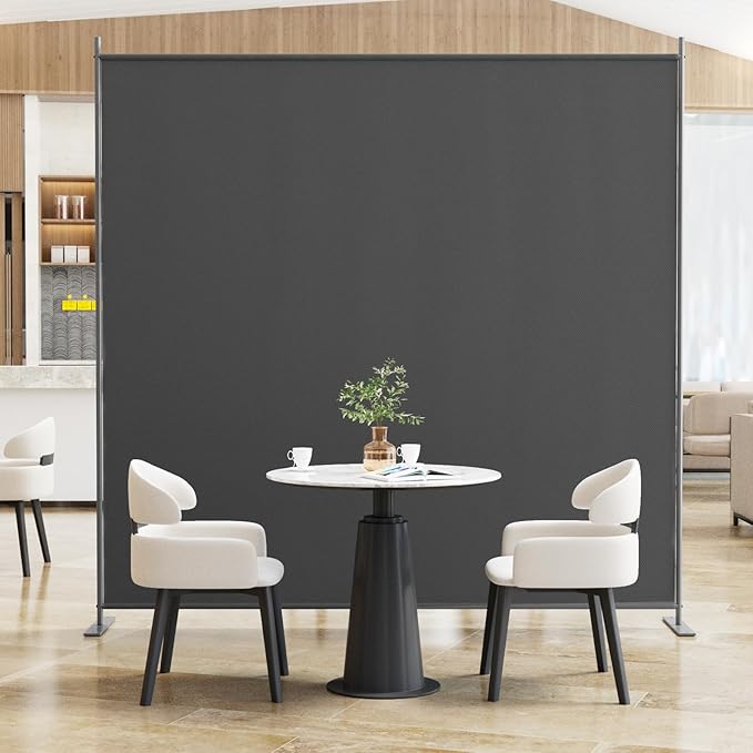 Helios&Hestia 1-Panel 6 ft Tall Indoor Folding Room Divider, Portable Privacy - Image 2
