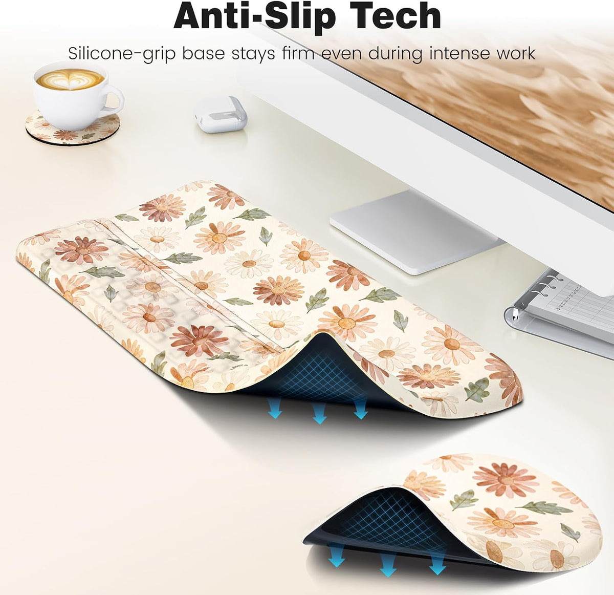 Ospelelf Keyboard Wrist Rest and Mouse Pad Set, Ergonomic Memory Foam Wrist S...