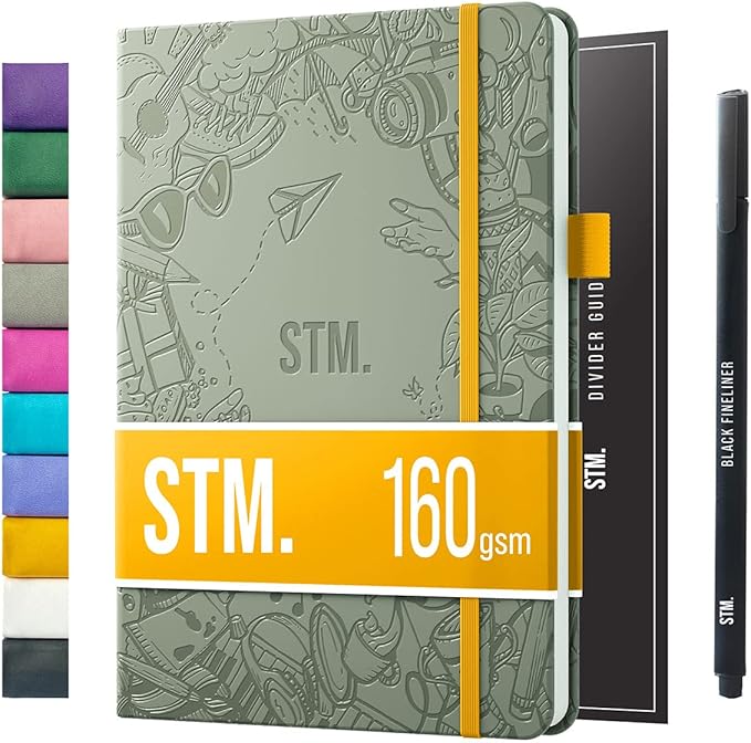 Bullet Dotted Journal Dot Grid Notebook | A5 Daily Journaling Notebooks by ScribblesThatMatter