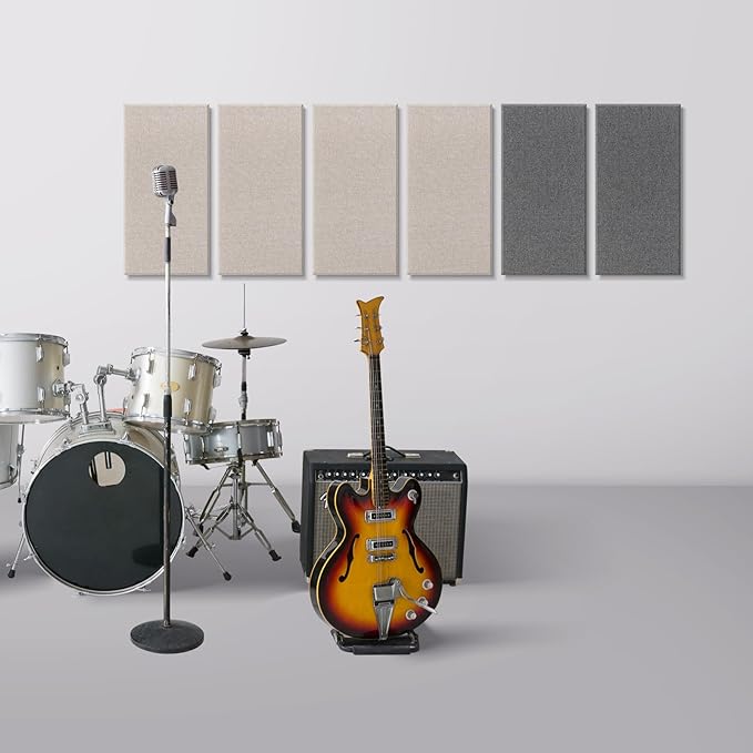 UMIACOUSTICS 4 PCS Acoustic Panels, 2“ Thick 23.6" x 11.8" Fiberglass Sound - Image 6