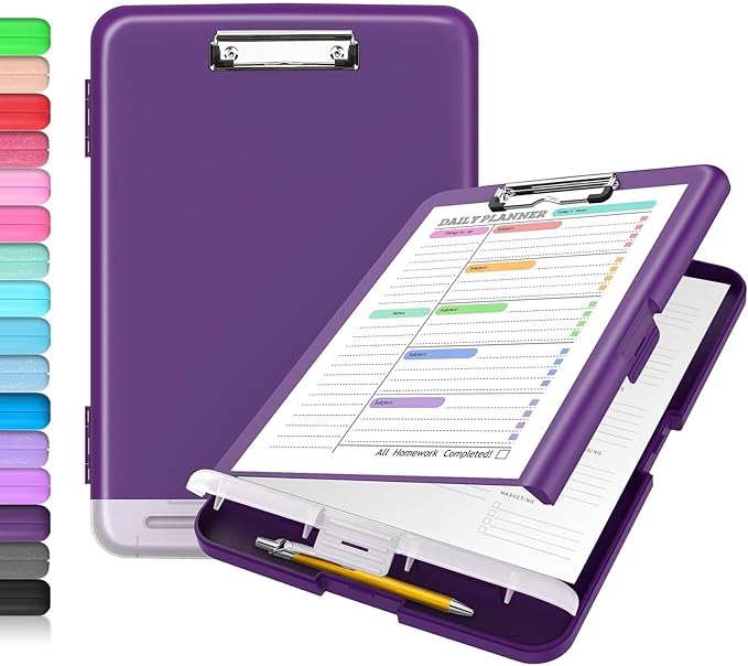 Sooez Clipboard with Storage, High Capacity Nursing Clip Board 8.5 x 11 with by Sooez