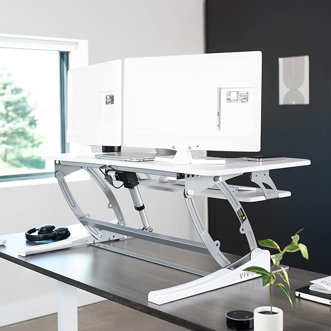 VIVO 36 inch Height Adjustable Stand Up Desk Converter, V Series, Quick Sit to - Image 7