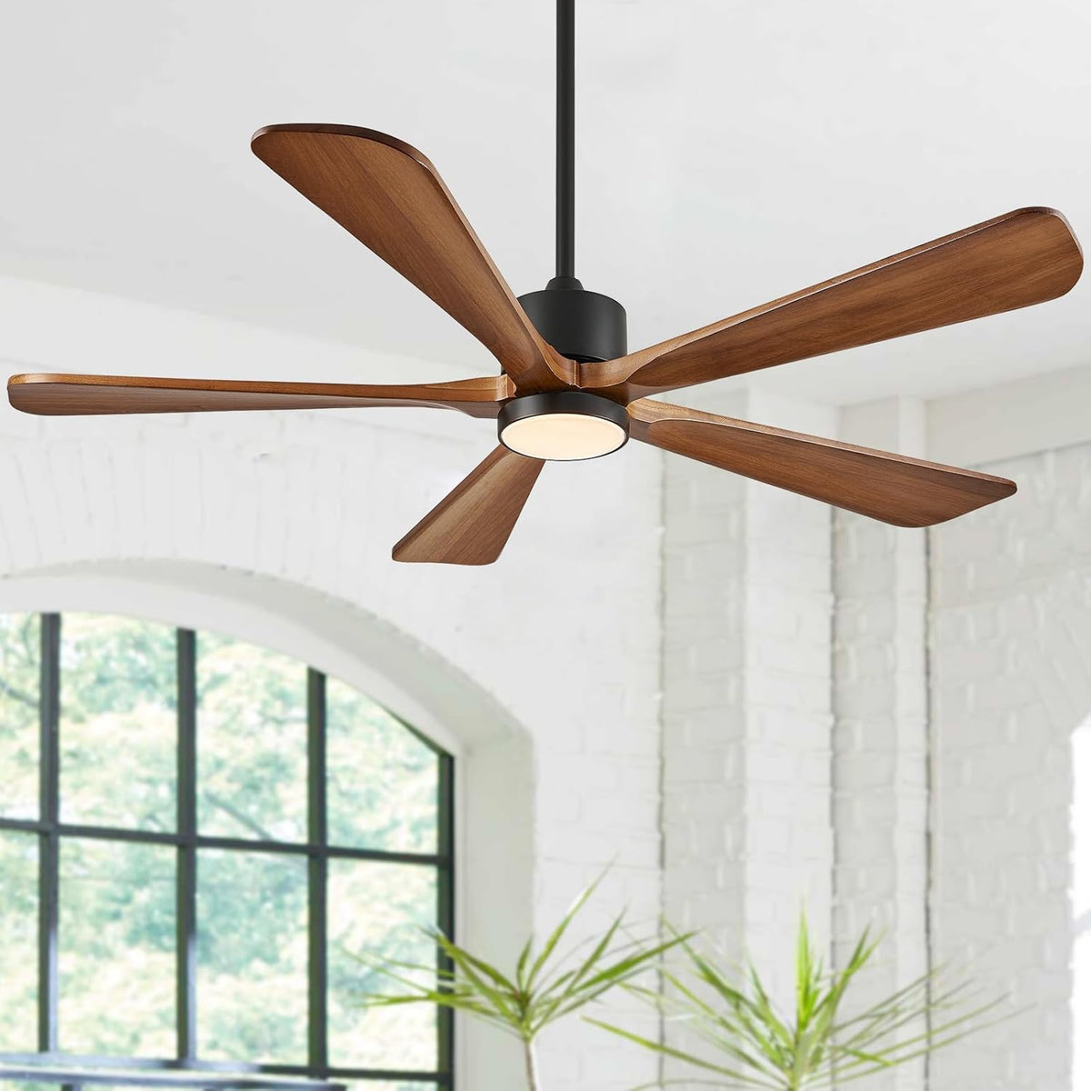 5 blade ceiling fans with lights, 60 inch, main product view