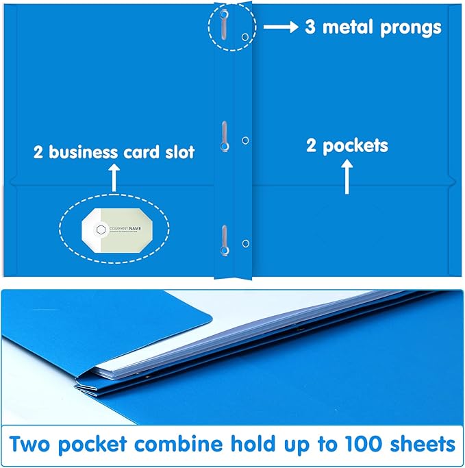 Two Pocket Folder, HERKKA 100 Pack 2 Pocket Folders - Image 5