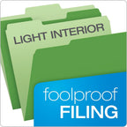 Pendaflex Letter Size File Folders Bundle - Blue 152 1/3 and Bright Green 152 1/3, 100 per Box