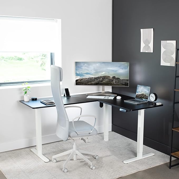 VIVO Electric Corner 63 x 55 inch L-Shaped Standing Desk, Memory Height - Image 7