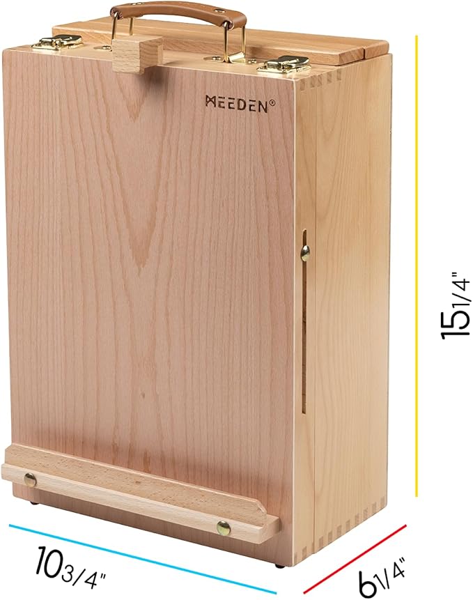 MEEDEN Large Tabletop Easel Sketchbox, Adjustable Solid Beech Wood Desktop - Image 2