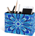 Famame Blue White Abstract Design Pencil Holder - Image 2