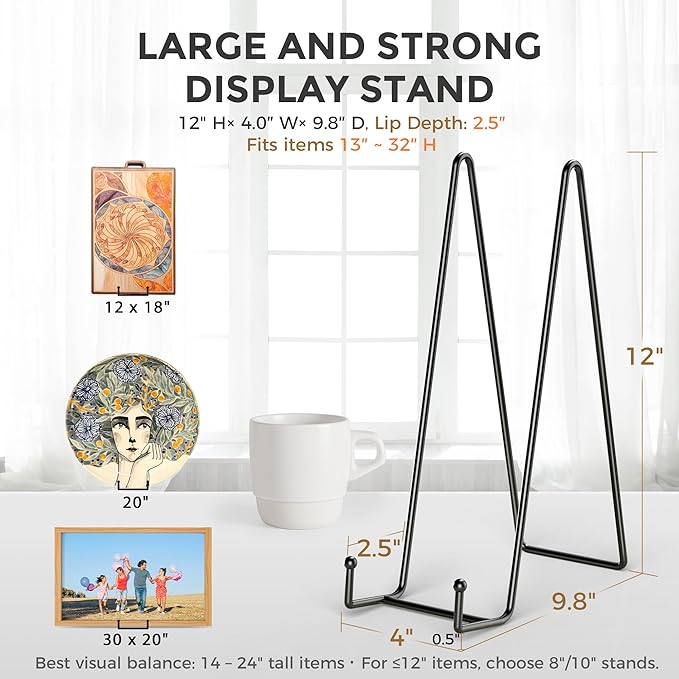 TR-LIFE 3 Pack 12 Inch Plate Stands - Image 3
