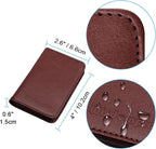 Wisdompro Business Card Holder, 2-Sided PU Leather Folio Name Card Holder - Image 5