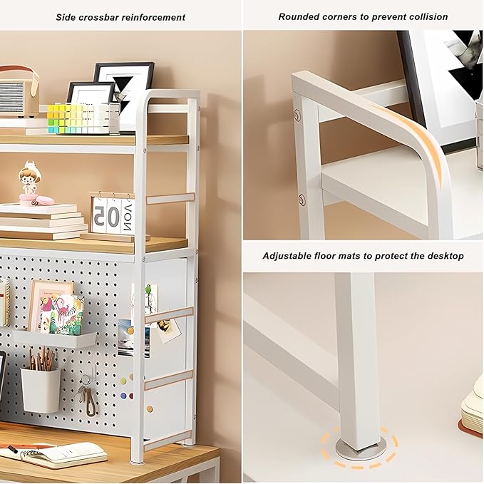 ZWCQSYS 2-Tier Desktop Bookshelf Hutch - Image 6