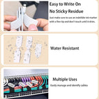 80-Pack Reusable Cable Labels & Cord Ties Kit – Write-On Wire Labels, Snap Ties - Image 5