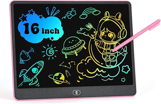 LCD Writing Tablet for Kids, 16 Inch Colorful Doodle Board Drawing Tablets by XJQWJ