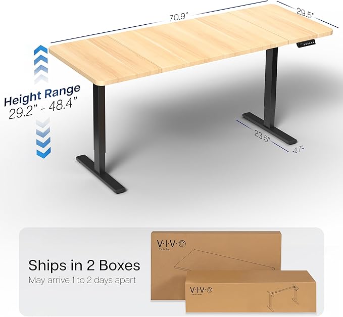 VIVO Electric 71 x 30 in Standing Desk, Memory Height Adjustment, 1B Series - Image 3