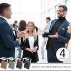 Eaasty 4 Pcs PU Leather Business Card Holder Case - Image 5