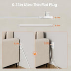Surge Protector Power Strip 5 FT Flat Extension Cord ，10 AC Outlets & 4 USB - Image 5