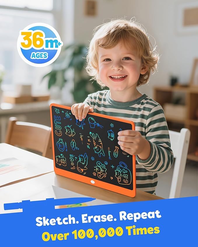 TEKFUN LCD Writing Tablet for Adults, Large Doodle Board, 16 Inch Colorful - Image 3