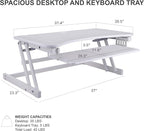 Rocelco 37.5" Height Adjustable Standing Desk Converter - Image 3