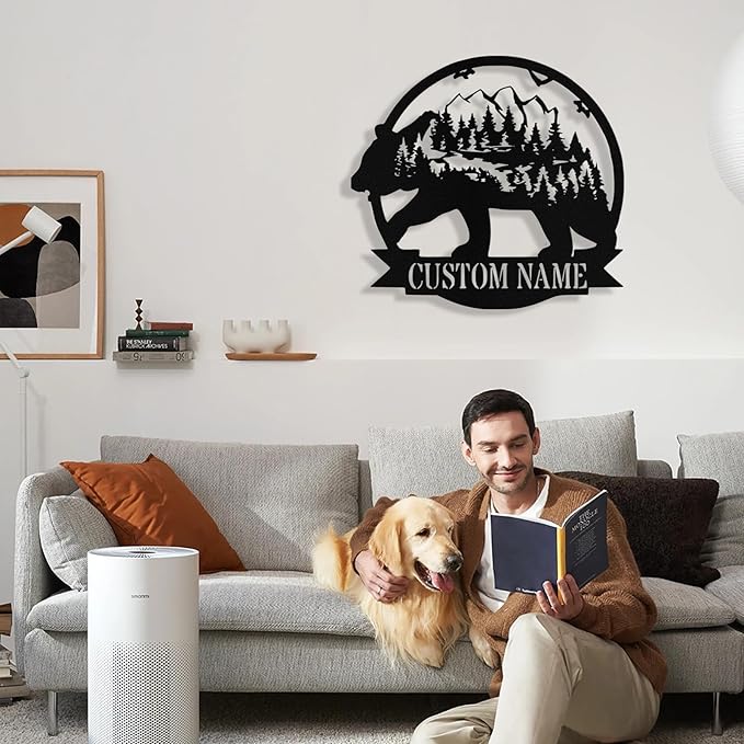 Custom Bear Metal Sign, Custom Bear Metal Wall Art Decor, Personalized Last - Image 3