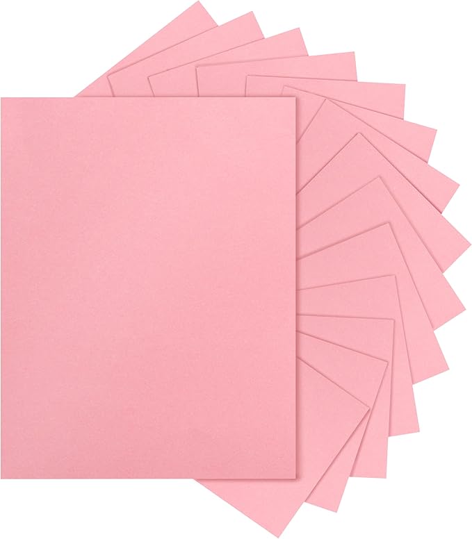 Silunkia 100 Sheets Candy Pink Cardstock 8.5 x 11 Crafting Paper, 200gsm/75lb by Silunkia