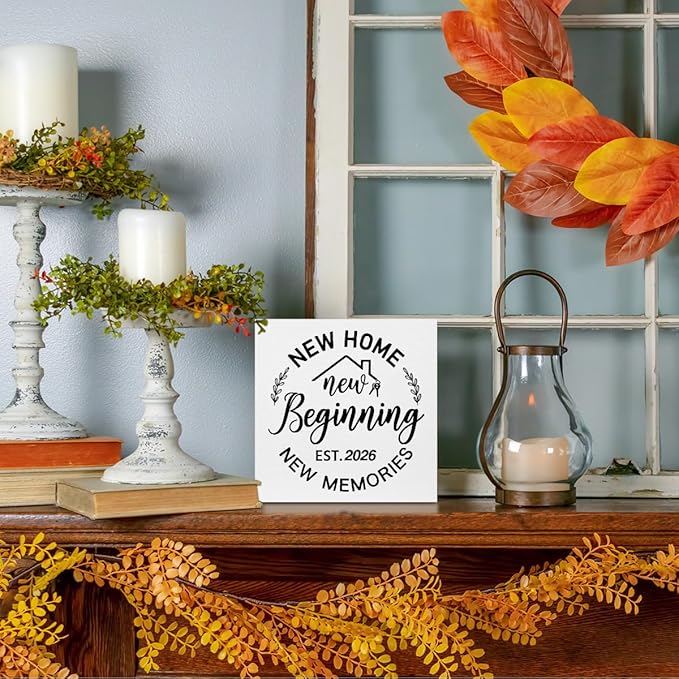 Housewarming Gifts New Home, 2026 House Warming Gifts Wood Box Sign, - Image 5