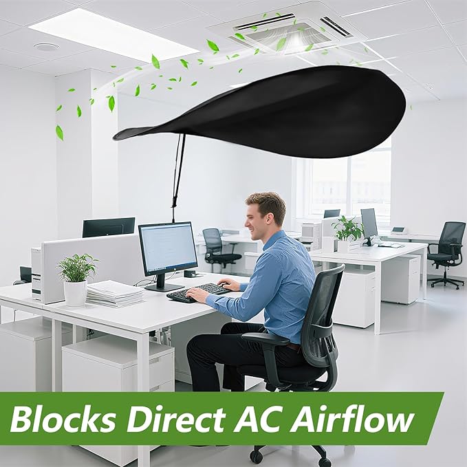 55 Inch Office Cubicle and Desk Shade – Blocks Light and Air Conditioning - Image 3