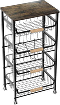 NiuYichee 5-Layer Fruit Basket Kitchen Food Organizer and Rack, Stackable by NiuYichee