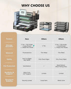 wali desk file organizer, 5 tier desktop paper on a desk or shelf