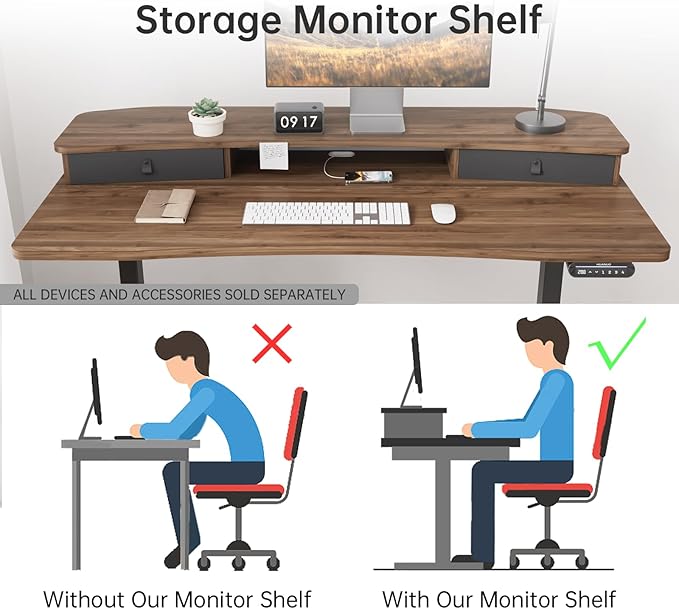 HUANUO 55" x 26" Electric Standing Desk - Image 6