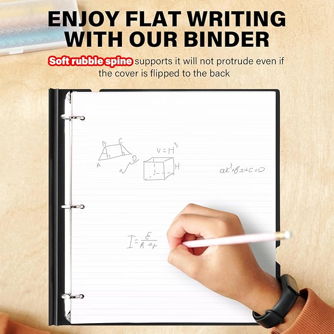 MAKHISTORY 1 Inch Telescoping 3 Ring Binder-12PCS, Flexible Binder - Image 4