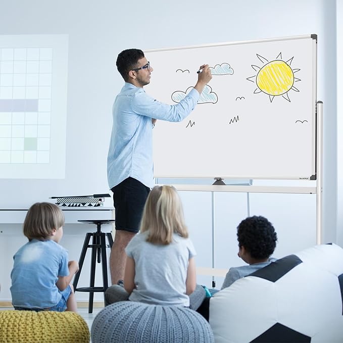 Large Dry-Erase Rolling Magnetic Whiteboard - Image 9