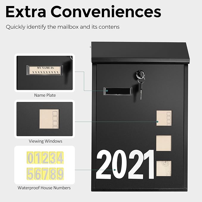LAND·VOI Wall Mounted Mailbox - Image 5