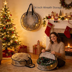 PWRSC 4 Pack Wreath Storage Bag, Christmas Decoration Garland Container - Image 4