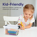 Superio Mini Storage Container Plastic Crayon Box Art Supplies and Sewing Case - Image 7