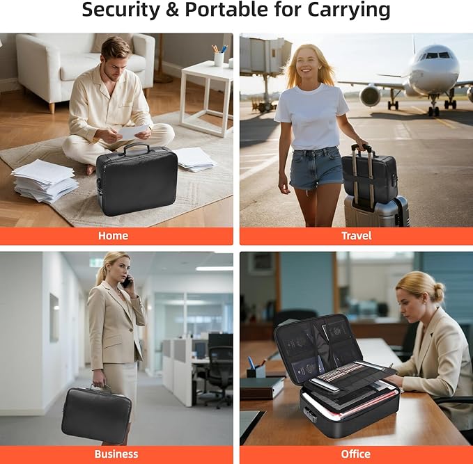 Fireproof Document Box for file organizer, Fireproof Bag for Important Document - Image 7