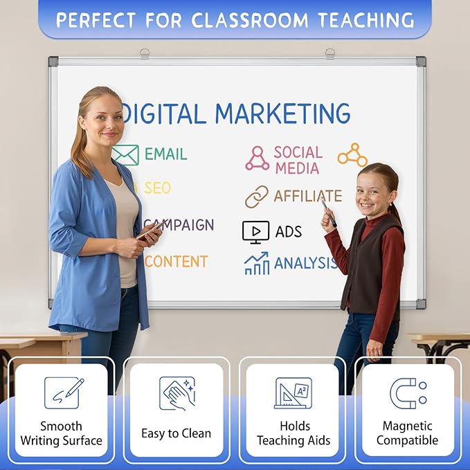 Grtard 36" x 24" Magnetic Dry Erase Whiteboard - Image 4