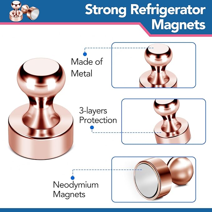 LOVIMAG Fridge Magnets 18Pcs Refrigerator Whiteboard Small Strong Magnet - Image 6